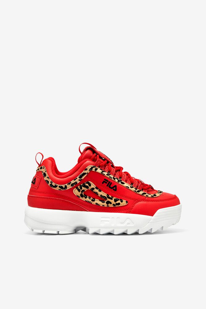 Fila Sneakers Dame Rød Disruptor 2 Leopard WCT-732968